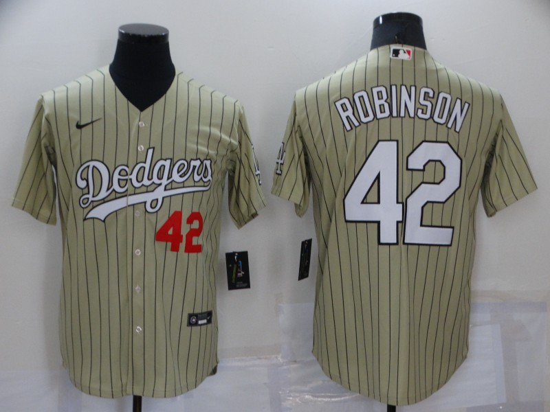 Men's Los Angeles Dodgers #42 Jackie Robinson Cream Cool Base Stitched Jersey Men's Los Angeles Dodgers #42 Jackie Robinson Cream Cool Base Stitched Jersey